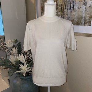 Duvet white short sleeves sweater